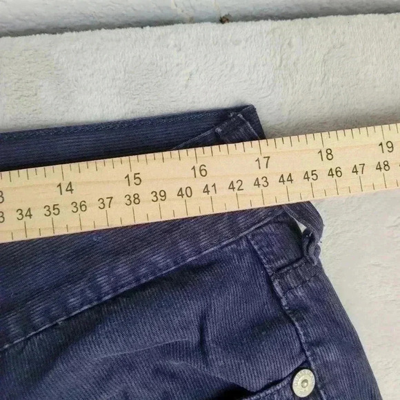 Guess Jeans Mens 34x32 Blue Denim Lincoln Slim Straight 5 Pocket Cotton Ribbed - Picture 8 of 10